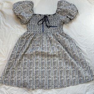 Bohme Blue and White Striped Mini Dress